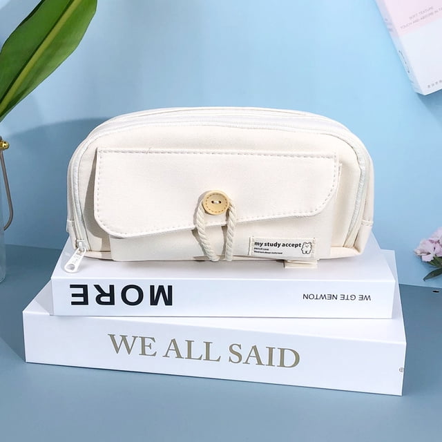 Japanese style pencil case Large capacity multi-functional primary school pencil case large opening multi-layer pencil case.