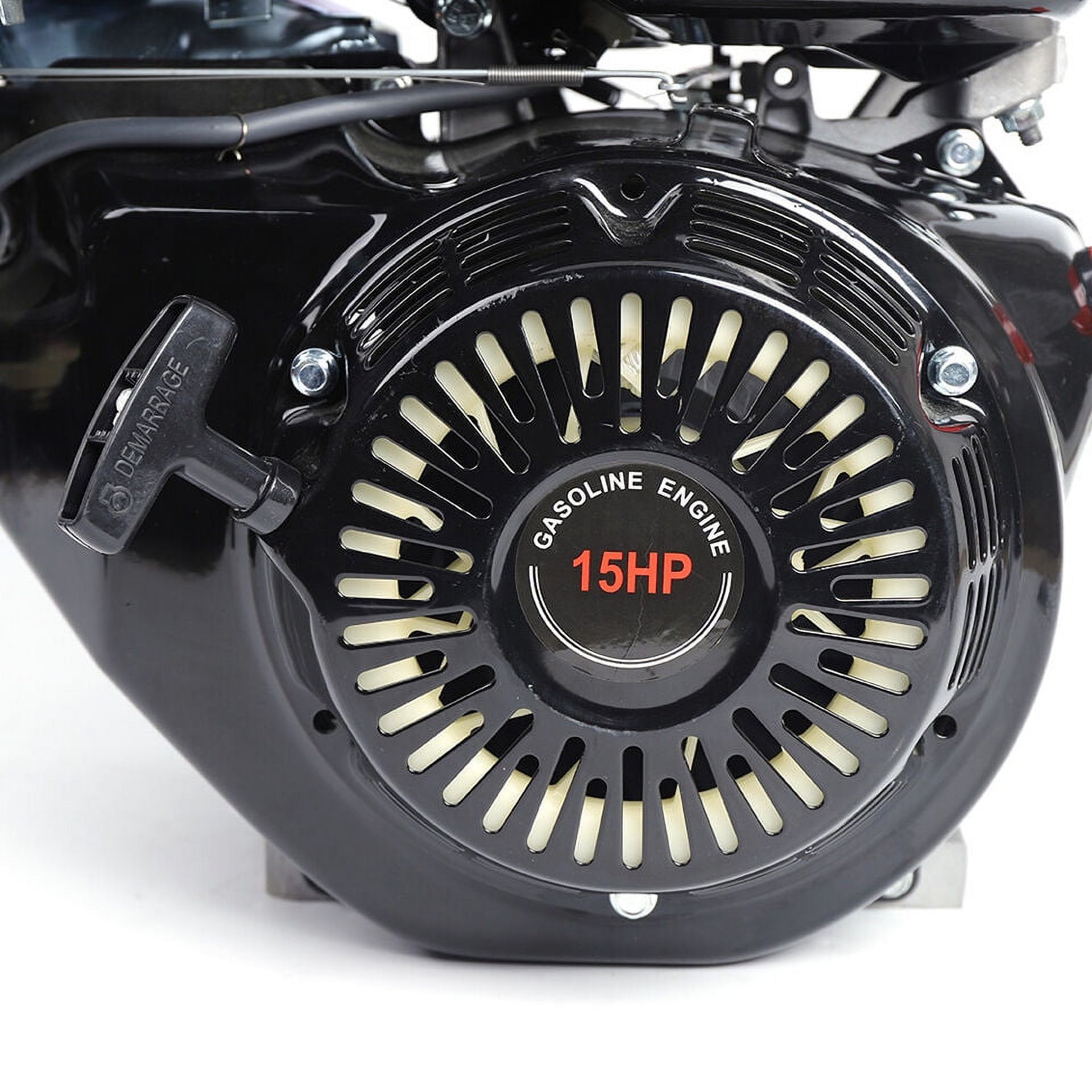 Fichiouy 420CC 4-Stroke OHV Horizontal Gas Engine Petrol 15HP Single Cylinder Gasoline Motor Recoil Manually Pull Start Air Cooled Black