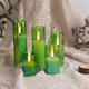 thumbnail image 5 of Set de 5 Velas LED sin Llama en Vidrio Verde Eywamage, 5 of 8