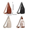 thumbnail image 2 of Qarigey Bolso de pecho de estilo Retro europeo y americano para niñas, textura de cuero suave, individual de moda Carteras marrón, 2 of 6