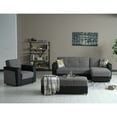 thumbnail image 2 of Ottomanson Harmony Collection Convertible Armchair with Storage, Grey Leatherette, 2 of 6