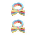 thumbnail image 4 of Minnieouse Diademas Lazo Nudo Estiramiento Suavidad Adornos de franela Accesorios para el cabello Diadema para de cara Sporting iris raya raya arcoiris 2piezas Minnieouse  CBP376848, 4 of 5
