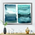 thumbnail image 3 of Designart 'Abstract Blue Ocean Aquatic Impression II' Modern Framed Art Print, 3 of 4