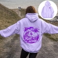 thumbnail image 2 of YDFCWXW Fall Hoodie for Women, Women's Oversized Graphic Pullover, Plus Size Soft Sweatshirt Top Purple, S, 2 of 6