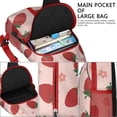 thumbnail image 2 of Sac à Bandoulière Motif Fraise Fraîche, Sac à Dos Bandoulière Imprimé Baies Rouges avec Motif Sucré Fruité et Fleurs d'Été, 2 of 6