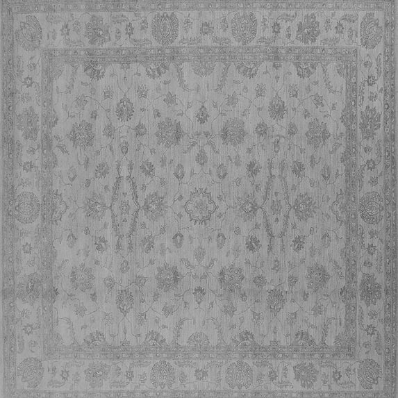 Ahgly Company Indoor Square Oriental Gray Traditional Area Rugs, 5' Square