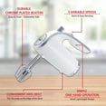 thumbnail image 3 of Brentwood Lightweight 5-Speed Electric Hand Mixer, White, 3 of 9