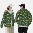 thumbnail image 4 of Gaeub Green Plants with Fox Men's and Women's UPF 50+ Long-Sleeved Sun Protection Clothing, Fishing Shirt Long Sleeve Zip-Small, 4 of 7