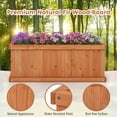thumbnail image 5 of Costway Raised Garden Bed Fir Wood Rectangle Planter Box with Drainage Holes Orange, 5 of 11