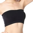 thumbnail image 1 of Women‘s Seamless Bandeau Crop Tube Top Bra Strapless Padded Bralette, 1 of 10