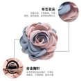 thumbnail image 5 of Granjero Gordo Broche de rosa Broche de flores de tela elegante y exquisito, accesorios para vestidos de fiesta de bodas, azul y rosa, 5 of 5