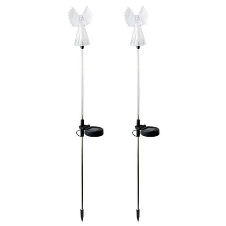 

Wovilon 2Pcs Angel Insert Land Type Solar Lights Decorative Garden Lanterns Landscape With Warm White Led Outdoor Lighting For Landscape Yard Pathway And Patio Multi-Color Waterproof Lawn