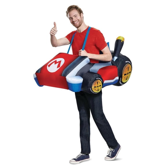 Disguise Mens Super Mario Kart Mario Inflatable Costume - Size One Size Fits Most