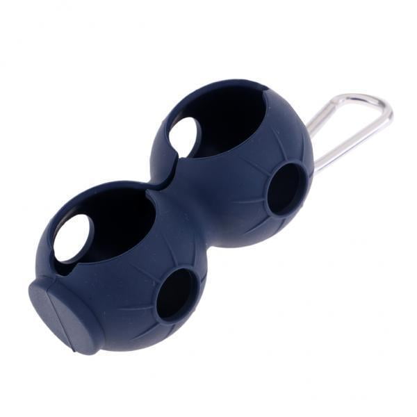 2x Pelota de Golf Linda Y Liviana de Silicona Portador de La Pelota de Golf con Broche de Presión para 2 Pelotas de Golf Bolsa de Utilidad de Golf Bol Sunnimix Titular de la pelota de golf