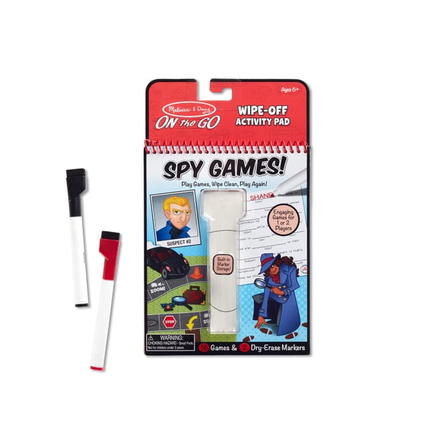 Activity Pad Melissa & Doug Wipe-Off Spy Games desde hace más de 6 años