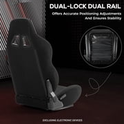 Supllueer 3060 Aluminum Racing Cockpit With Comfortable Black Seat & Monitor Stand,Fits For Thrustmaster Logitech G920 Fanatec.Excluding electronic devices