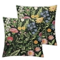 thumbnail image 2 of YANMS Botanical Print Vintage Floral Pillow Covers Black Pink Green Flower Spring Plant Decorative Throw Pillow Cases Outdoor Farmhouse Decor for Sofa Couch Bed,2 pcs White, 2 of 6