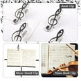 thumbnail image 4 of 10 Pack de Clips de Notes de Musique en Plastique Transparent pour Pages et Partitions (Noir), 4 of 5
