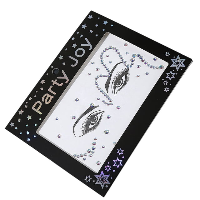 Qarigey Gemas para cejas, joyas, pegatinas de diamantes de imitación, cuentas autoadhesivas, maquillaje facial de cristal, adornos DIY para Tratamientos faciales HF-108 Blanco