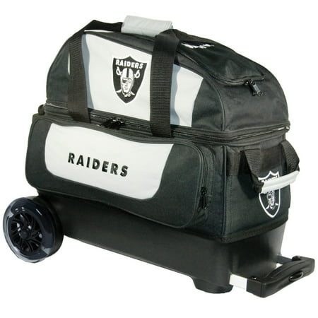 Black Las Vegas Raiders Two-Ball Roller Bowling Bag