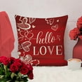 thumbnail image 5 of Hello Valentine Love Decorative Throw Pillow Covers 18x18 Set of 4, Red Mushroom Ladybug Black White Buffalo Plaid Check Cushion Case Decor, Anniversary Wedding Farmhouse Home Sofa Decoration, 5 of 5