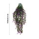thumbnail image 3 of Cesta colgante de pared con rosas artificiales de imitación | Varilla resistente de 75 cm | Enredaderas envueltas en plástico | Decoración para techo de sala de estar o patio | Fácil de instalar en, 3 of 5