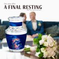 thumbnail image 4 of JAGASY Dolphin Memorial Small Urn for Ashes Adult Male, Blue Urns for Ashes Keepsake, Colorful Illustration Decorative Urns for Daughter, Coral Reef Burial Cremation Urn for Son, (3 Inch), 4 of 7