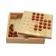 thumbnail image 1 of Juego de mesa de solitario con clavija de madera, decoración para sala de estar con 33 clavijas de bolas de cristal, juego familiar educativo clásico, 1 of 9