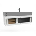 thumbnail image 6 of Castello USA Nile 48" White Wood Floating Vanity with Gray Top and Black Trim, 6 of 8