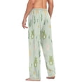 thumbnail image 6 of Frog and Flowers Men's Lightweight Pajama Bottoms Stretch Elastic Waist Side Pockets Spring Fall, 6 of 7