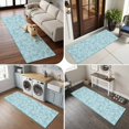 thumbnail image 5 of Hallway Runner Rug 2'x6', Mint Green Ocean Waves Kitchen Runner Rugs Non-Slip Carpet Mats, Summer Sea Coastal Bedside Rugs Runners Washable Floor Carpet for Bathroom Laundry Room, 5 of 8