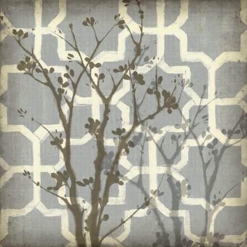 "Silhouette & Pattern V" Painting Print on Wrapped Canvas