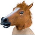thumbnail image 2 of Máscara de cabeza de unicornio de látex para disfraz de caballo, fiesta de disfraces de Halloween, máscara de goma de látex con cabeza de unicornio para adultos espeluznante, 2 of 7