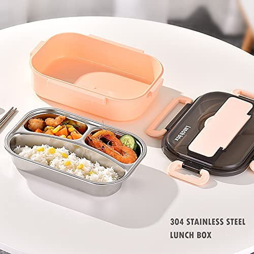 304 stainless steel insulated lunch box student bento box with lid