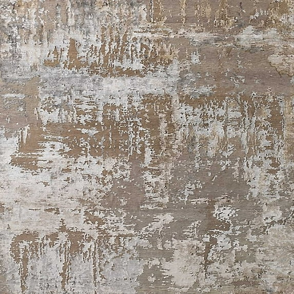 Ahgly Company Machine Washable Indoor Square Industrial Modern Silver Pink Area Rugs, 5' Square