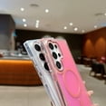 thumbnail image 6 of Allytechgroup Glossy Case for Samsung Galaxy S23 Ultra with Lanyard, [Compatible with Magsafe] Slim Lightweight Rugged Non-Slip Shockproof Magnetic Back Cover for Samsung Galaxy S23 Ultra, Pink, 6 of 7