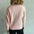 thumbnail image 4 of Lenpel Sweaters for Women Trendy Long Sleeve Crew Neck Knitted Pullover Tops Soft Casual Sweaters with Bowknots(Pink,Small), 4 of 5