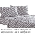 thumbnail image 5 of Veria 4 Piece Queen Bedsheet Set with Celtic Knot Print The Urban Port, White and Gray- Saltoro Sherpi, 5 of 5