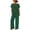 Army Green, variant on Women's 2 Piece Outfit, Waffle Knit Round Neck Top and Wide Leg Pants Two Piece Set