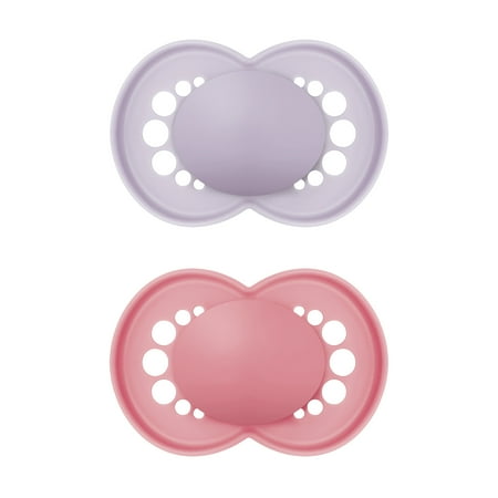 MAM Original Matte Pacifier, 6+ Months, Girl, 2 Pack