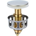 thumbnail image 1 of Upgraded Bathroom Sink Stopper, Universal Stainless Steel Pop Up Sink Drain Filter, 1 of 4