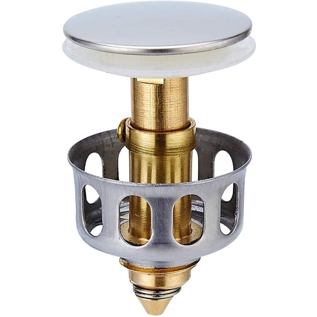 Upgraded Bathroom Sink Stopper, Universal Stainless Steel Pop Up Sink Drain Filter