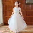 thumbnail image 2 of XEGLSBU Flower Girl Dress 2T-3T Elegant Girls Formal Dress for Recital Pageant Performance Tutu Gown with Skirt and Sash White Size 11-12 Years, 2 of 6