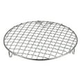 thumbnail image 1 of Unique Bargains Round Cooking Rack, 8-inch Stainless Steel Cross Wire Barbecue Grill Net Racks with Legs, 1 of 5