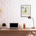 thumbnail image 2 of Stupell Industries Deco Shape Abstraction Neutral Blue Beige Curves Abstract Painting Black Framed Art Print Wall Art, 24 x 30, 2 of 8