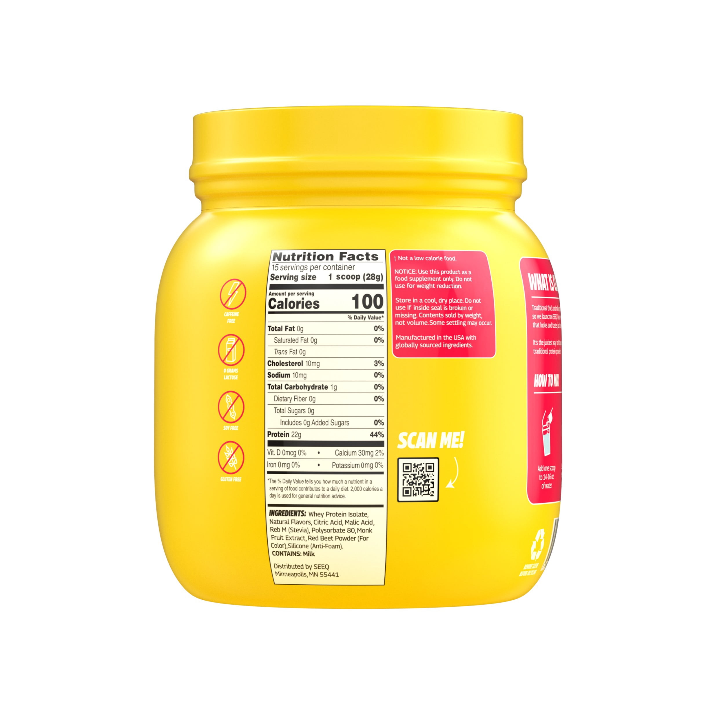 Seeq Clear Protein Powder - Strawberry Lemonade - 15 Servings