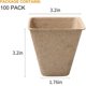 thumbnail image 2 of Juego de Macetas NQ Biodegradables Cuadradas 50 Piezas Celulosa 8cm Beige, 2 of 4