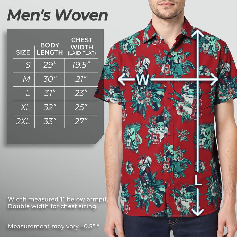 Star Wars Men's Mandalorian Grogu and Din Djarin Hawaiian Shirt