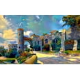 thumbnail image 2 of Gavidia, Pedro 32x21 Gold Ornate Wood Framed with Double Matting Museum Art Print Titled - Guanajuato Mexico Castillo de Santa Cecilia entrance, 2 of 4