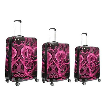 ful - FUL Atomic Nested 3 Piece Luggage Set, Spinner Rolling Luggage ...